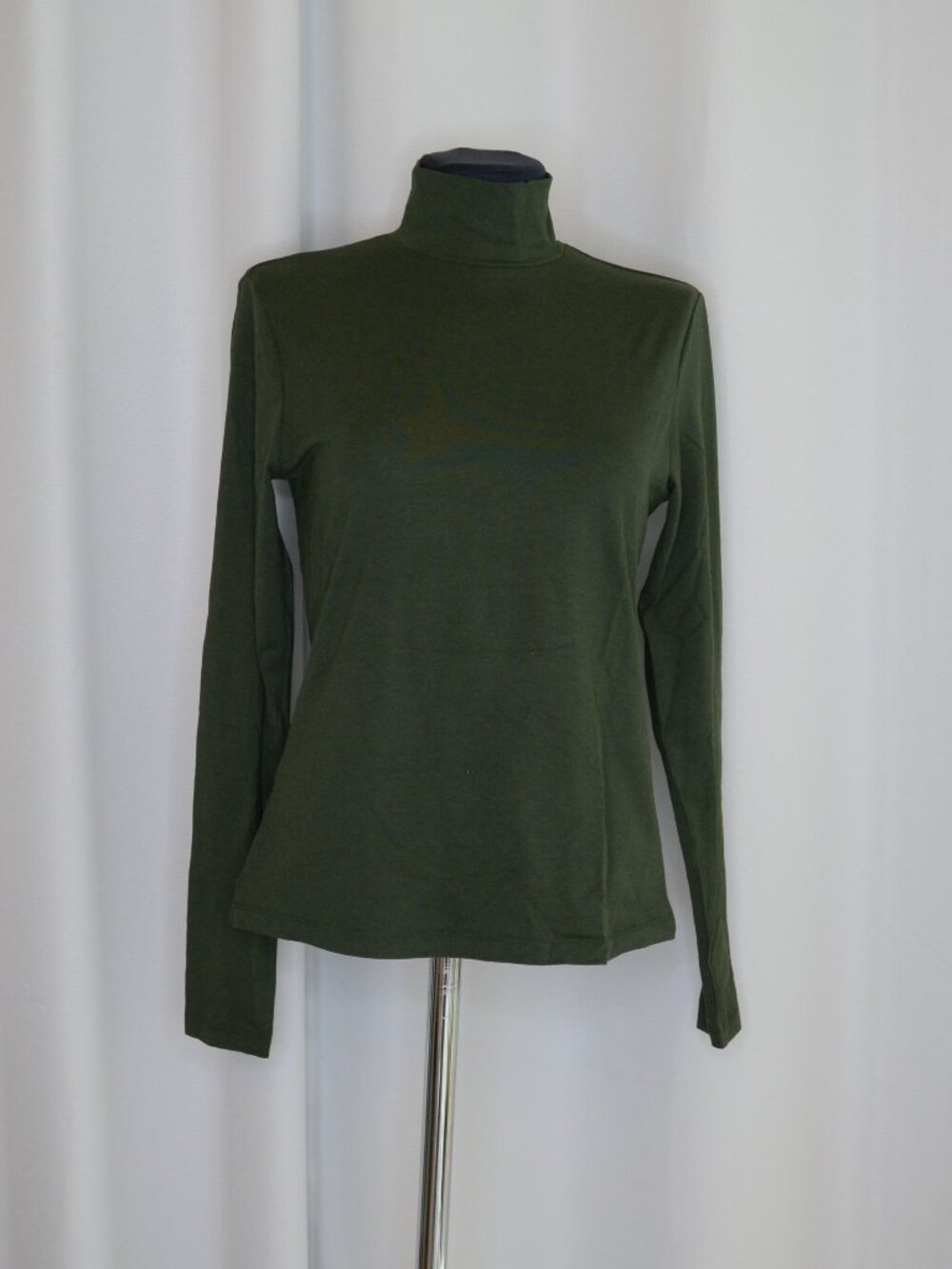 NWOT Frank and Oak Forest Green Cotton Turtleneck Sz M - Picture 2 of 7